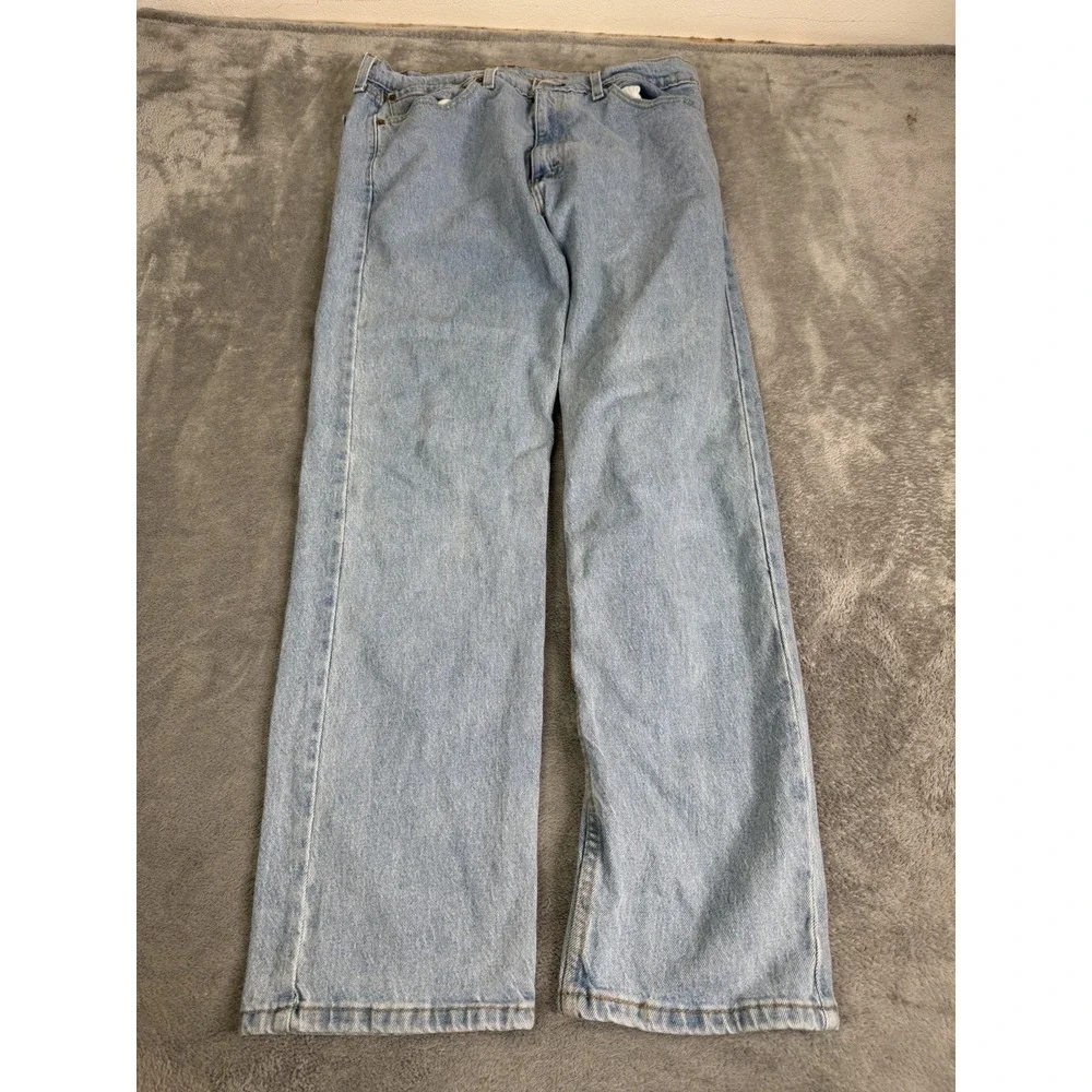 Levi's 505 Regular Fit Straight Jeans Men's Size 36X30 Blue Light Wash